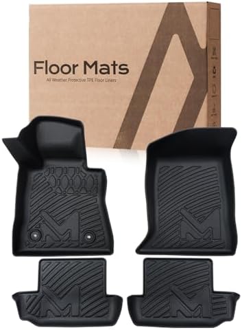 TPE Automotive Floor Mats Custom for 2016-2024 Chevrolet Chevy Camaro, All Weather Cover Protection Waterproof Black Floor Liner Front & Rear Row Full Set Car Mats, 4PCS - Image 7