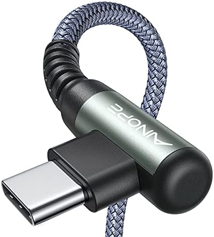 AINOPE 2-Pack USB to USB C Cable 3.1A Fast Charge, [3.3FT+10FT] Right Angle Type C Charging Cable, Durable Nylon Braided USB C Cable Fast Charge Compatible Galaxy S10 S9 S8 Plus S21, LG V30,V20,G6 by AINOPE10yearsforphoneaccessories