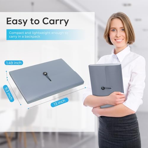 Accordion File Organizer, Expanding File Folder for Sorting Documents and Papers, 13 Pockets File Storage Organizer for Home, Travel and Office Use (Blue) - Image 2