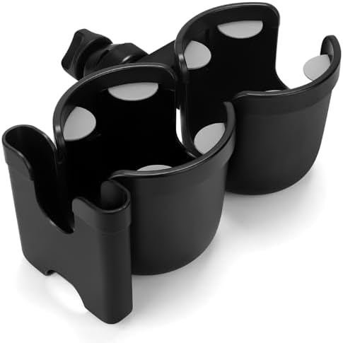 Accmor Stroller Cup Holder with Phone Holder, Bike Cup Holder, Walker Scooter Wheelchair Cup Holder Attachment, Universal Cup Holder for Uppababy Graco Strollers by Accmor