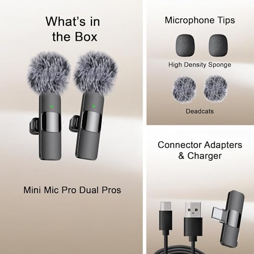 Mini Mic Pro (Latest Model – #1 Microphone for iPhone & Android, Wireless Mini Microphone, Clear Voice, Noise Cancelling, Lavalier Mic for TikTok, YouTube & Interviews (iPhone 15+ & Android) - Image 6