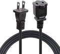 5ft Extension Cord,2 Prong Small and Thin Extension Cords,Male/Female for NEMA 1-15P to NEMA 1-15R Short Extension Cord Indoor (1, Black 5ft) by Yeatel