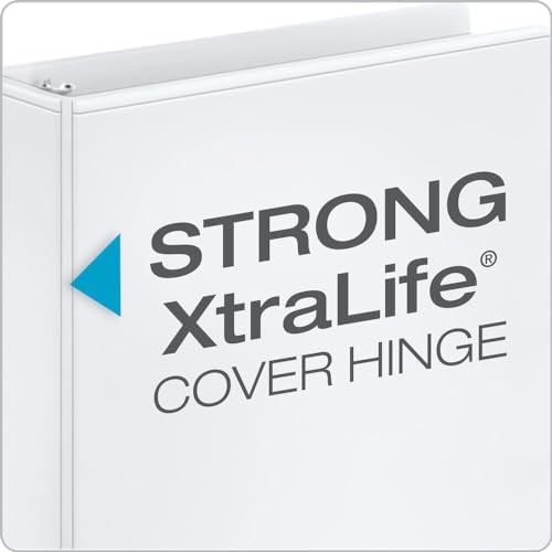 Cardinal Performer 3-Ring Binders, 2", Non-Locking Slant-D Rings, 540-Sheet Capacity, Clearvue Presentation, Non-Stick, PVC-Free, White, 4-Pack (27500), 2-Inch - Image 3