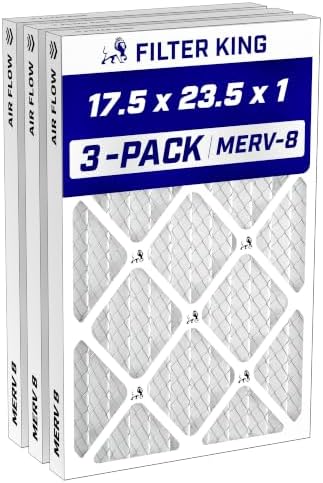 Filter King 17.5x23.5x1 Air Filter MERV 8, AC Furnace Filters (3-Pack) by FilterKing