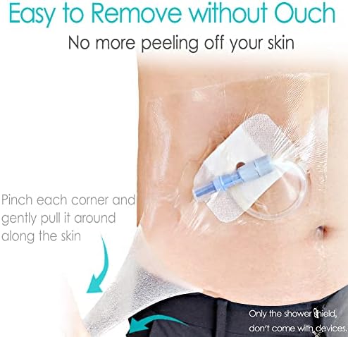 Waterproof Dialysis Catheter Shower Cover Large Coverage Shields for Peritoneal Dialysis Port Accessories PD Chest Catheter Central PICC Line Feeding Tube 12"x14"(Pack of 14) - Image 5