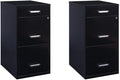 Scranton & Co Set of 2 18" D 3-Drawer Metal Filing Cabinet by Unknown