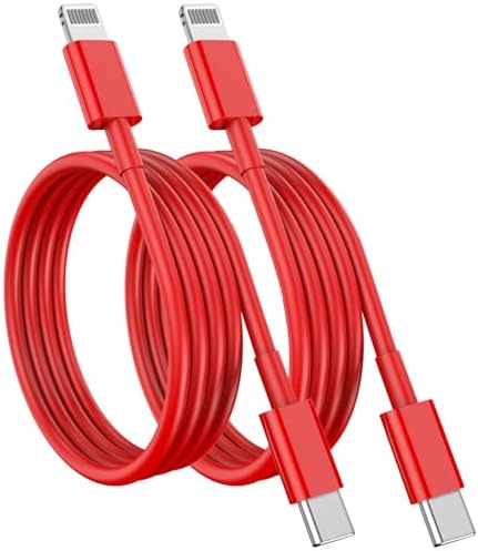 Susnwere USB C to Lightning Cable (2pack 6ft), Apple MFi Certified iPhone Fast Charger 2m, Power Delivery Original Type C Charging Cord for Apple iPhone 13/12/11 Pro/11/XS MAX/XR/8/7/6s Plus,iPad by Susnwere