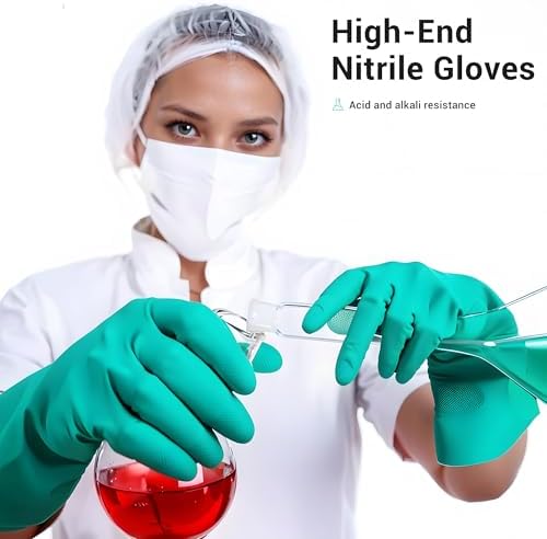 ThxToms Chemical Resistant Nitrile Gloves, Latex Rubber Free, 1 Pair, L - Image 4