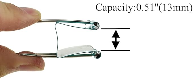 HAHIYO Binder Clips Paper Clamps Spring Steel Sturdy Large 1.57 inches Width - Image 3
