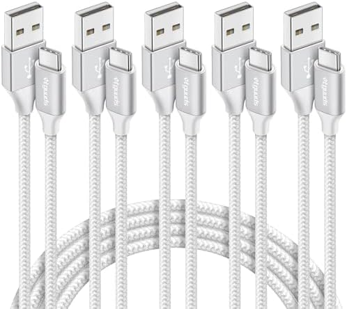 etguuds USB A to USB C Cable, 5-Pack (3/3/6/6/10 ft) Fast Charging Type C by etguuds