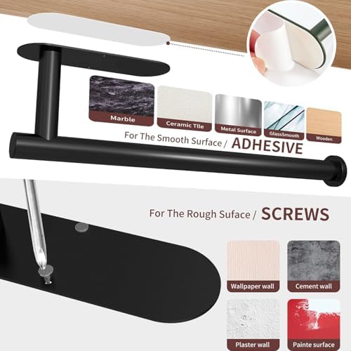 DEKAVA Paper Towel Holder Under Cabinet Wall Mount for Kitchen Paper Towel - Image 6