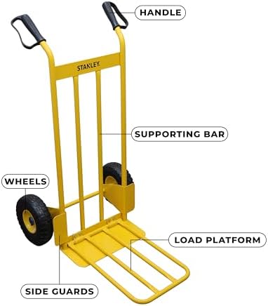 Stanley SXWTD-HT535 Steel Hand Truck, Yellow, 200 kg - Image 5