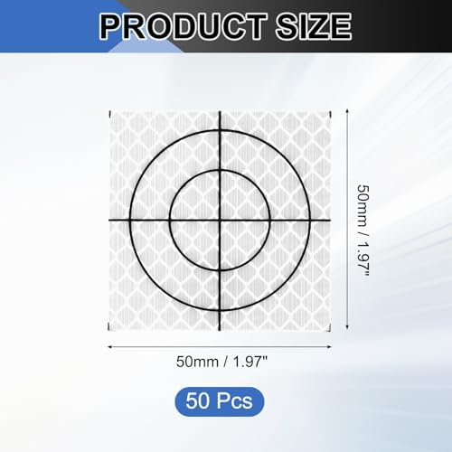 PATIKIL Survey Reflector Target Self-Adhesive Reflective Sheet Target Mark Tape, Suit for Ship Inspection - Image 2