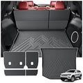 KUST Trunk Cargo Mat for Jeep Grand Cherokee 2011-2021, TPE Rubber Trunk Liner with Backrest Mat for Grand Cherokee Accessories All Weather Back Seat Protector Rear Cargo Liner Raised Edge by KUST