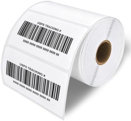 ESSENTIAL 4" x 2" Direct Thermal Labels,1" Core (750 Labels, 1 Roll) by ESSENTIAL