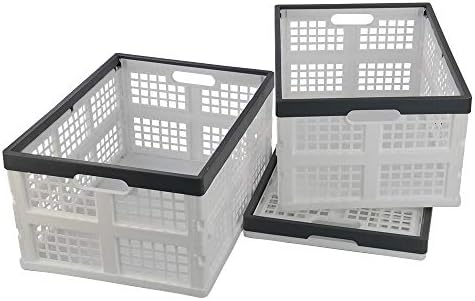 Teyyvn 3-Pack 30 L Plastic Stackable Collapsible Storage Crates - Image 7