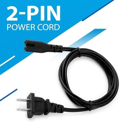 20ft Universal Replacement AC Power Cord 2 Prong Plug Figure 8 C7 Power Cable |125V| for PS4, PS5, Xbox, TV, Monitor - Image 3