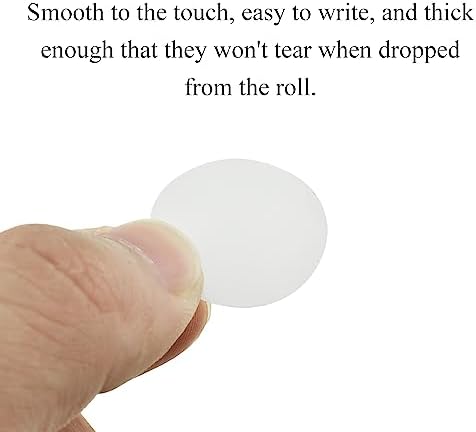 HAHIYO 1Inch 500Pcs White Kraft Label Sticker Roll - Round, Blank, Permanent Adhesive Dot Sticker for Jar, Canning, Price Tag, Store Organizing - Image 3