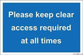 New Warning Metal Tin Signs Please Keep Clear Access Required at All Times Signs Street Sign 20 x 30 cm / 8 x 12 inches (Height x Length) by Eletina