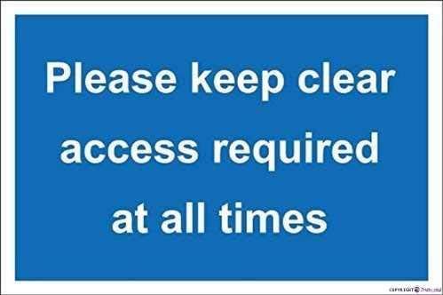 New Warning Metal Tin Signs Please Keep Clear Access Required at All Times Signs Street Sign 20 x 30 cm / 8 x 12 inches (Height x Length) by Eletina