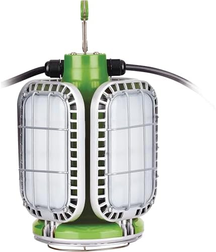 PowerSmith PTLK516-130 16,000 Lumen Temporary LED Work Light with 4 PIVOTING Panels, Quick-Mount Metal Hook, and 10 ft Power Cord-6 Unit Linkable - Image 2
