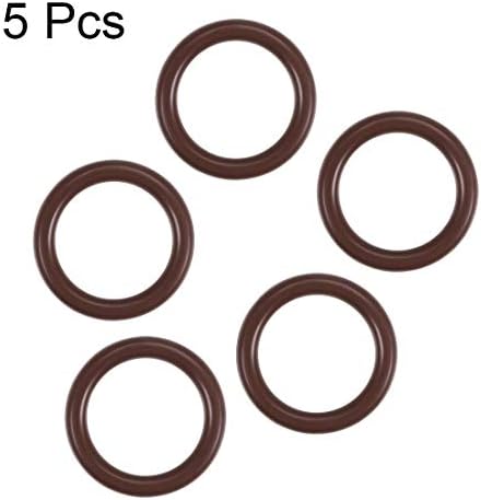 uxcell Fluorine Rubber O-Rings 23mm OD 17mm ID 3mm Width, Metric FKM Sealing Gasket, Pack of 5 - Image 2