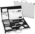 13pcs Welding Gauge Kit, Stainless Steel Welding Measure Gauge Combine Kit Welding Measurement Brief Case Type Tool Kit with Welding Inspection Mirror by YIYIBYUS