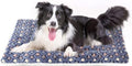 Mora Pets Dog Crate Pad Bed Ultra Soft Pet Mat Star Print Blue 35 x 23 Inch by MoraPets