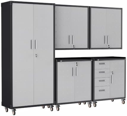 5-Piece Garage Storage Cabinets System Heavy Duty Workshop Set by FLIXELIO