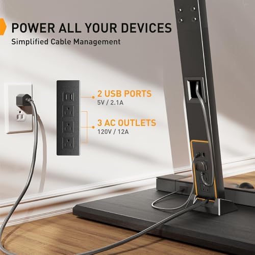 Perlegear Rolling TV Stand with Power Outlet for 30–70 inch TVs, 88 lbs - Image 3