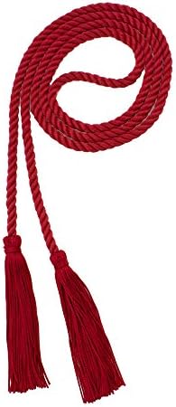 Tassel Depot Graduation Honor Cord - Red - Every School Color Available - Made In Usa by TasselDepot