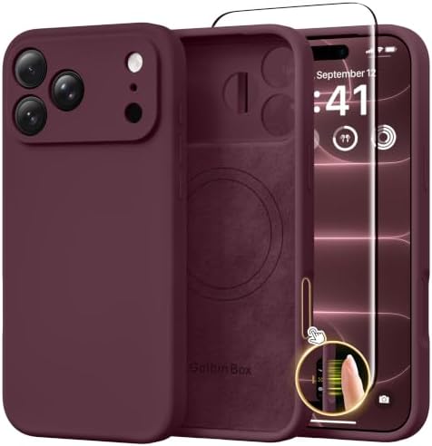 GolbinBox Magnetic for iPhone 18 Pro Case/17 Pro Case, Burgundy by GolbinBox