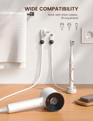 Lamicall 6 Pack Rotatable Cord Organizer, 1s Lock Spring Cable Holder Clips - Image 6