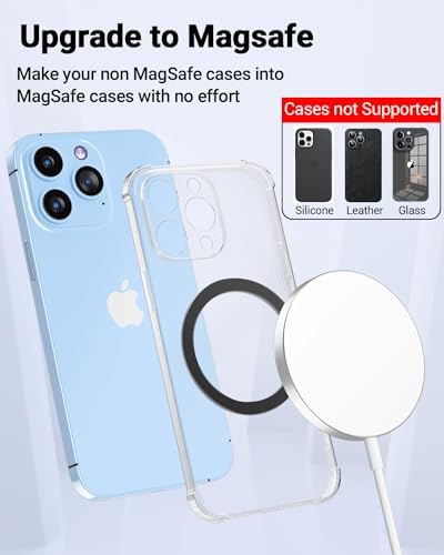 KALAPOP Metal Rings 10PCS,Ultra-Thin(0.4mm) for MagSafe Sticker,Magnetic Adapter,Phone Cases&Wireless Charger,Compatible with iPhone 17/Air/16/15/14/13,Galaxy S24/S23/S22/Kindle (Black 10PCS) - Image 4