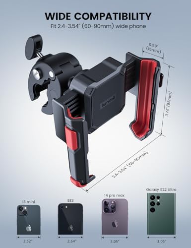 Lamicall Motorcycle Bike Phone Mount, 1s Lock Bike Phone Holder - Image 5