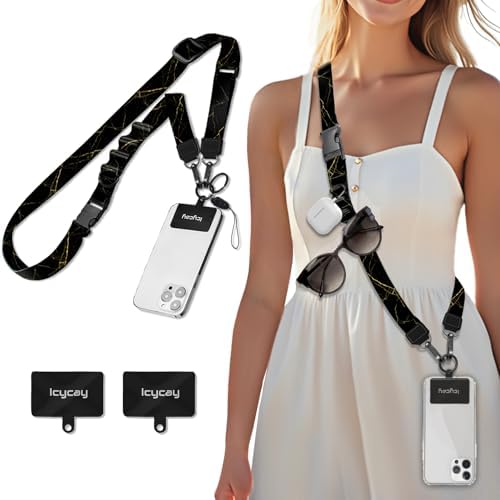 Icycay Phone Lanyard Crossbody Strap Neck Adjustable Teacher Women Marble by Icycay
