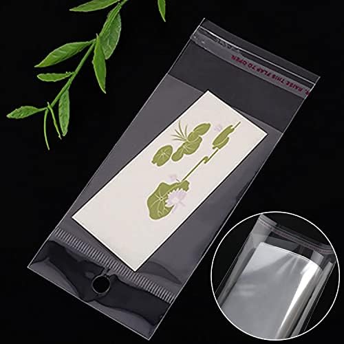400Pcs Self Sealing Bag with Hang Hole Resealable Storage Bag Clear Plastic Hanging Bag for Packaging Necklaces Earrings Jewelry, 3.5 x 4.7inch, 3.5 x 5.5inch, 3.5 x 7.8 inch, 3.5 x 11.8 inch - Image 7