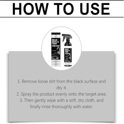 Limescale Cleaner Spray for Black Sinks & Taps, Remove Limescale (1pcs) - Image 7