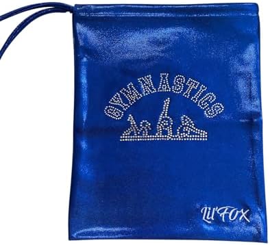 LIL'FOX 8"x10" Drawstring Gymnastics SMALL GRIP BAG 26x20cm - Lightweight Bag for Personal Equipment - Shiny Foil Rhinestones - Image 5