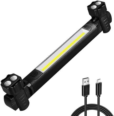 Work Light, 2500LM 5200mAh Mechanic Under Hood Work Light Bar, Black, 1 Pc by Ropelux