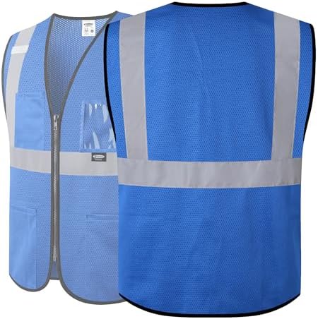 JKSafety Safety Vest for men women Hi Vis Vest with Pockets and Zipper High Visibility Construction Vests BX310 - Image 3