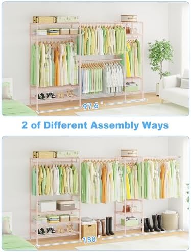 Ulif E11 Heavy-Duty Closet Garment Rack, Metal Clothes Rack, Load 1034lbs - Image 4
