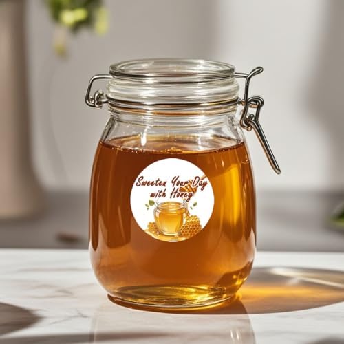 240PCS Honey Jar Stickers - Pure Nature Honey Bottle Stickers for Decorations and Gift Tags - Image 3
