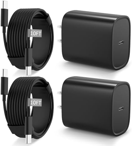 Phone 17 16 15 Charger Fast Charging Type C Chargers USB C Fast Charger Block & Phones 17 Charger Cord 10FT Long USB C Charging Cable for i.Phone 17/17 Pro/17 Pro Max/Air/Phone 16 15 Pro Max,Black by DiHines