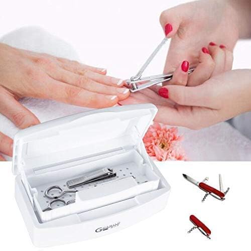 Nail Art Tools, Plastic Storage Box for Nail Tools,Manicure Tool, Tweezers, Hair Salon, Spa and Trimmer Manicure Equipment (1 piece, White) - Image 3