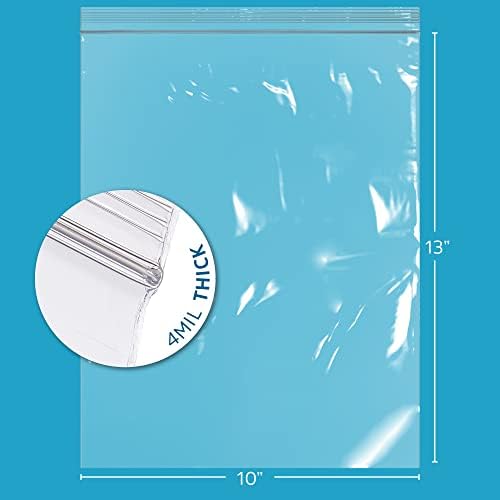 10" x 13" Large Zip Bags, 1 Gallon, 1000 Pack, 4 Mil Heavy Duty, GPI - Image 2