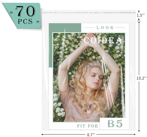 70 Pack 8x10" Clear Cellophane Bags for Shirts, Gift Wrapping, Artwork - Image 2