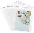 Egofine Self Sealing Cellophane Bags 100 PCS Clear Resealable Sleeves Bags for Gifts, Bag Size: 5.27x7.2 inches for 5x7 Mats by Egofine