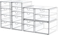 caktraie 4-Pack Acrylic 16-Drawer Storage & Makeup Organizer for Desk by shoeboxesanddeskorganizers