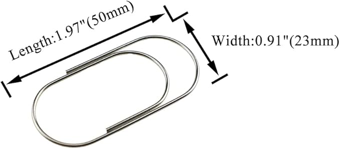 HAHIYO Paper Clips Sturdy 2 inches Length 30 Pack Wide Paperclips Heavy Duty - Image 2